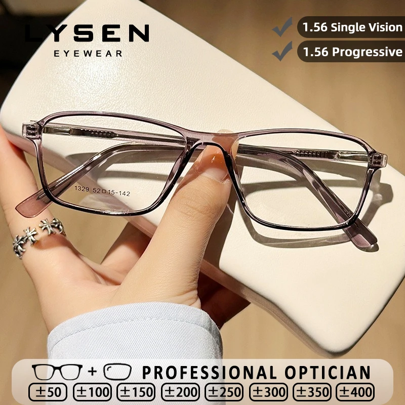

LYSEN Classic Rectangular Unisex Reading Glasses Blue Light Blocking Anti-Reflection Myopia Prescription Progressive Eyeglasses