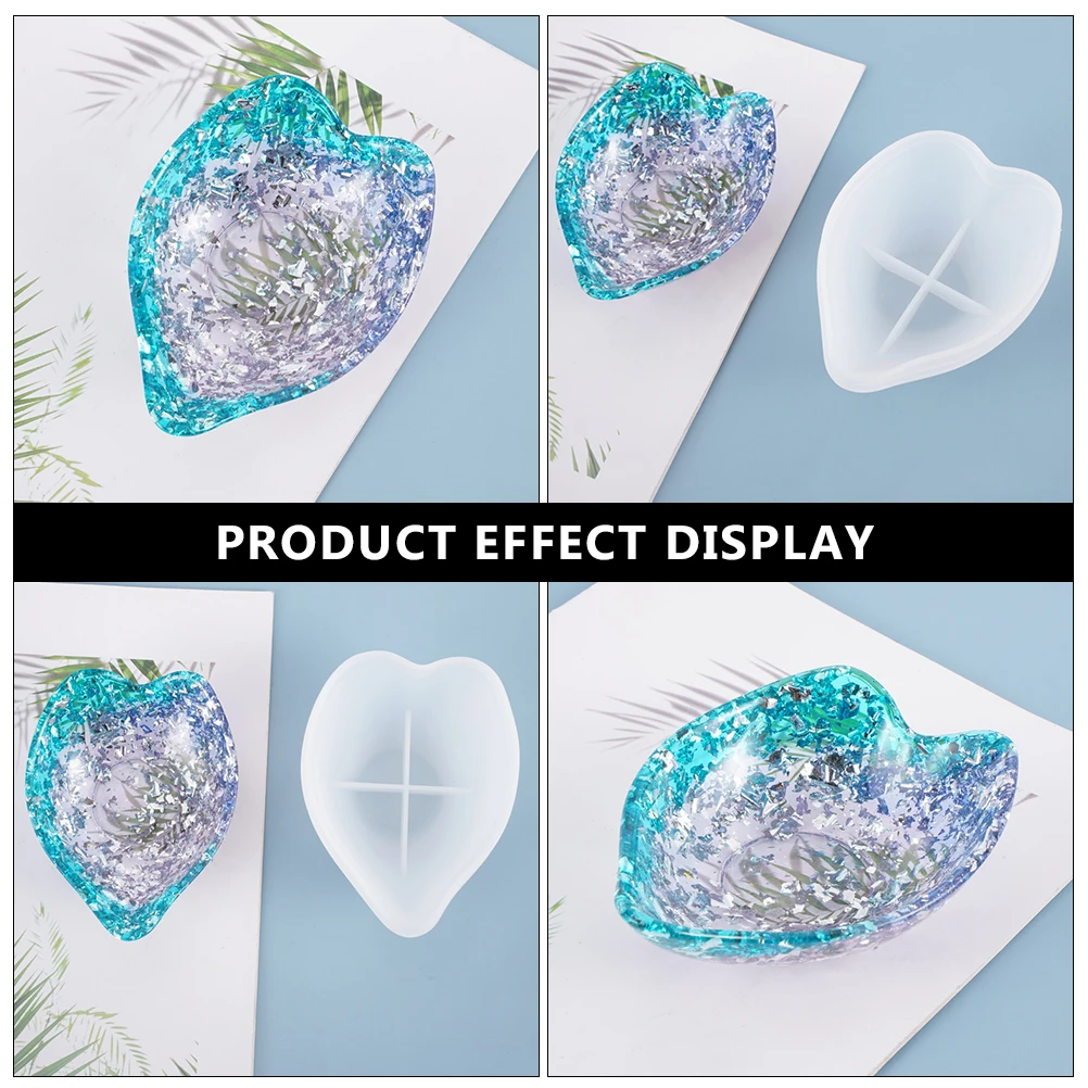

Crystal Drop Gel Mold Blade White Unique Shape DIY Storage Plate Craft Silicone Tray Molds Jewelry Accessories Easy Clean