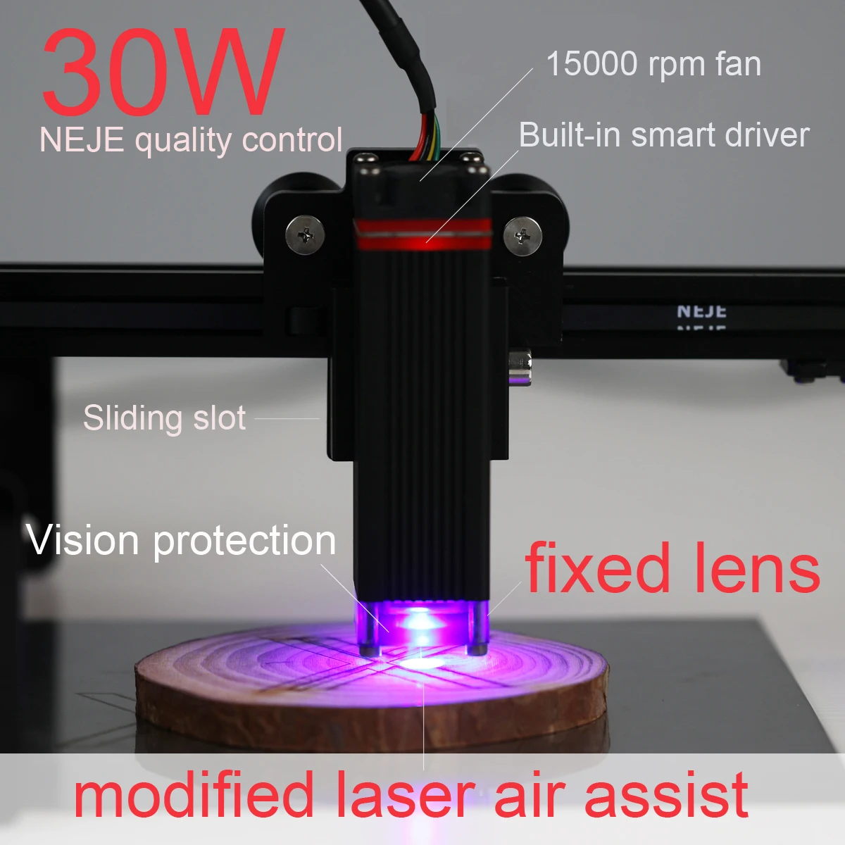 YYHC30W laser module for NEJE master 2 cutting module upgrade kit fixed focal length sliding focus-visual protection