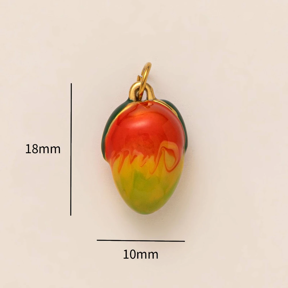 Nischen-Frische Mode Trendige Fruchtserie Mango Erdbeere Wassermelone DIY Anhänger Charms für Schmuck – Detail 5