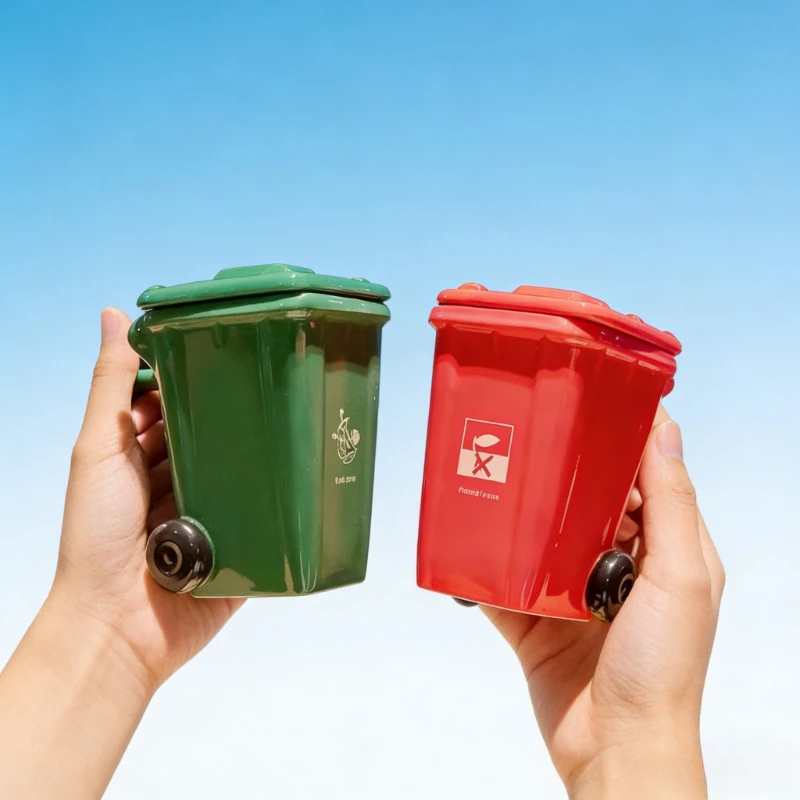 

Creative Trash Can Ceramic Cup Ins High Value Mug Funny Birthday Gift Coffee Cup Internet Celebrity Spoof Water Cups