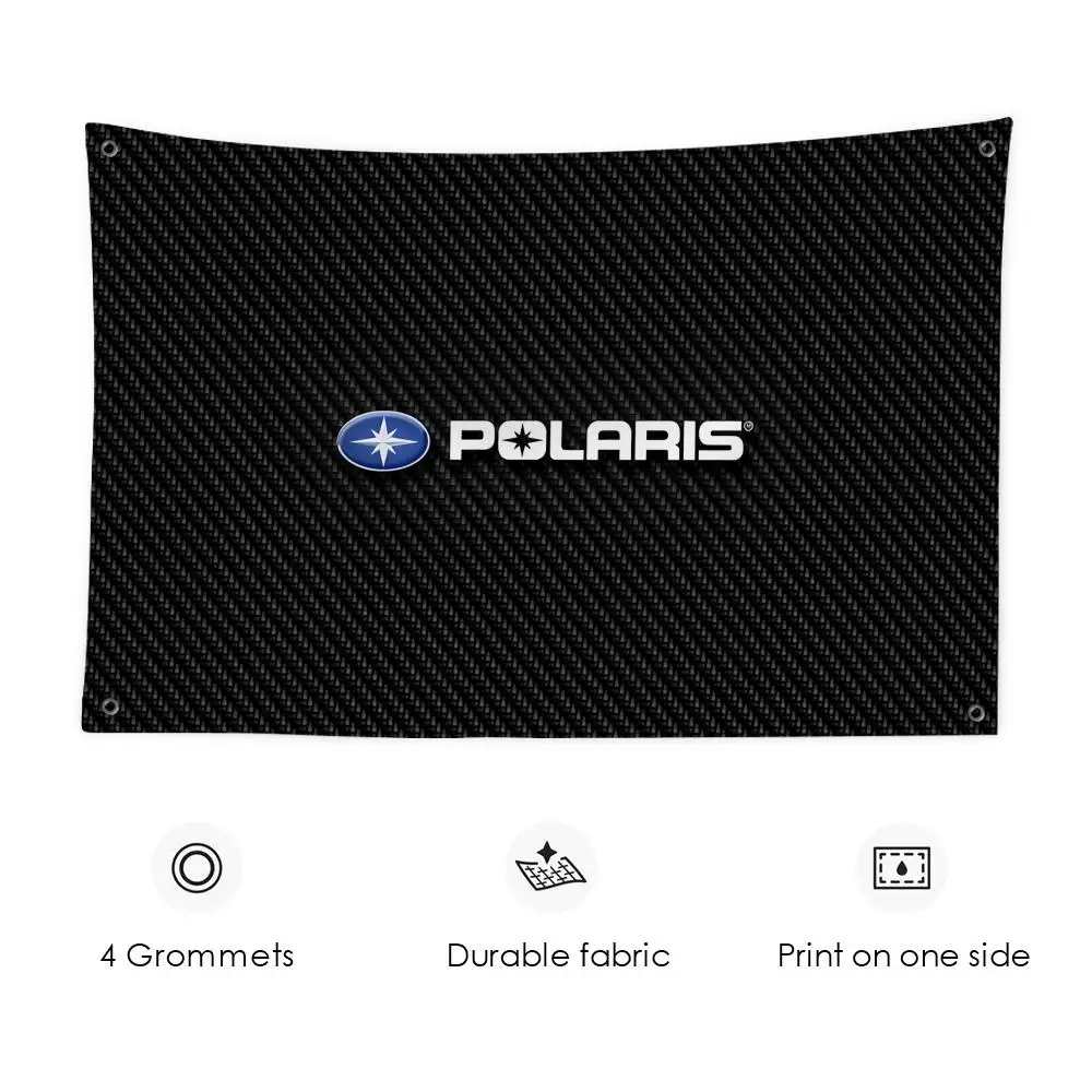 P-Polaris MOTO LOGO Flaggen, individuelles Wandbehang-Kunstbanner für Schlafzimmer, Zuhause, Wohnzimmer, Outdoor-Dekoration