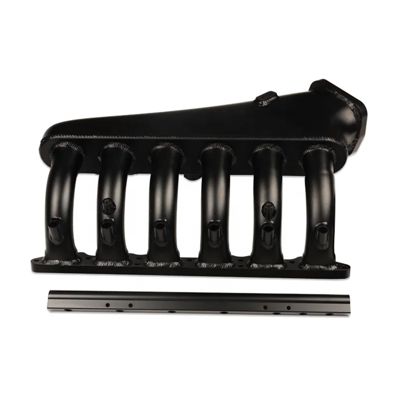 الألومنيوم الخام E60 M54 توربو مشعب السحب 90 مللي متر جسم الخانق مع السكك الحديدية الوقود عالية الأداء لسيارات Bmw M54b30 530i