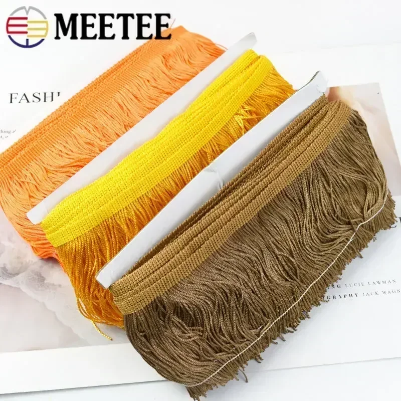 10Meters 10/15/20/30cm Polyester Tassel Fringe Trim Lace Ribbon DIY Latin Dress Fringes Garment Decor Curtain Sewing Accessories