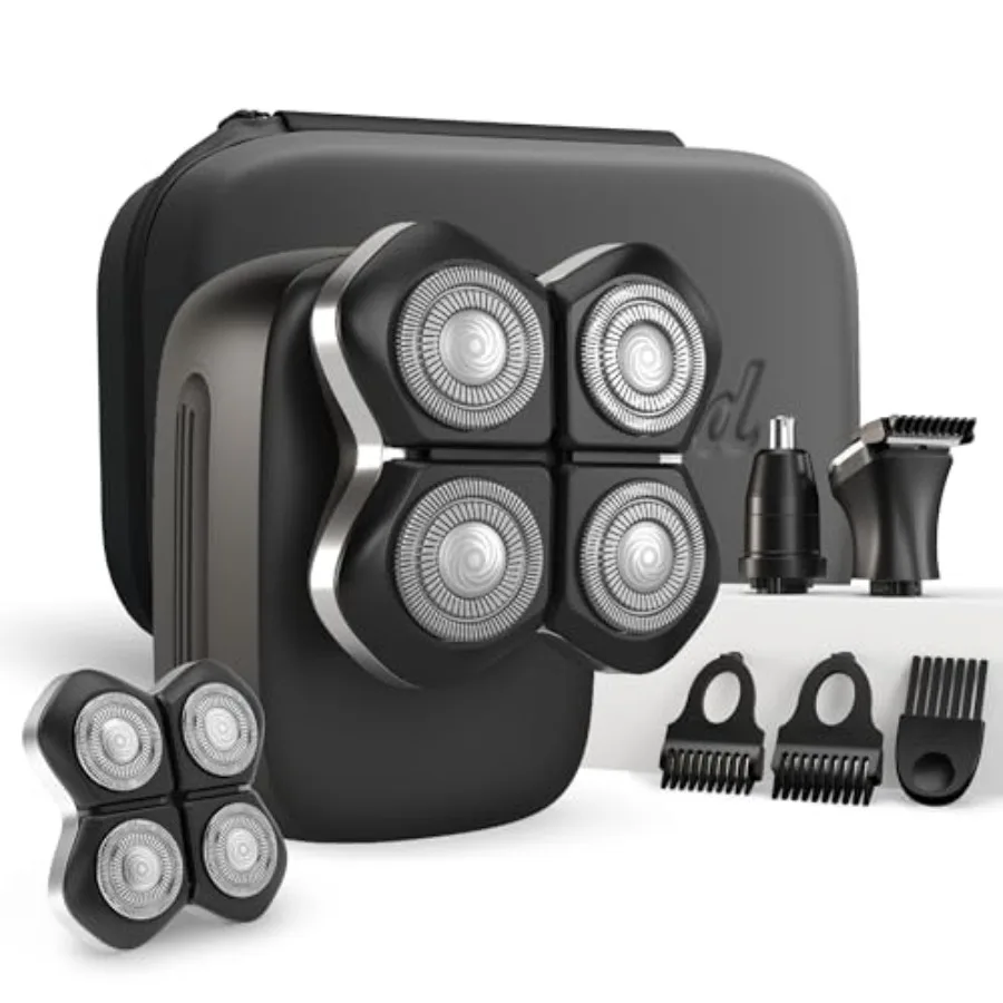 

Беспроводная перезаряжаемая электробритва FlexSeries Pro для мужчин, водонепроницаемая, для влажного и сухого бритья, для головы, затылка, паха, с гибкой насадкой