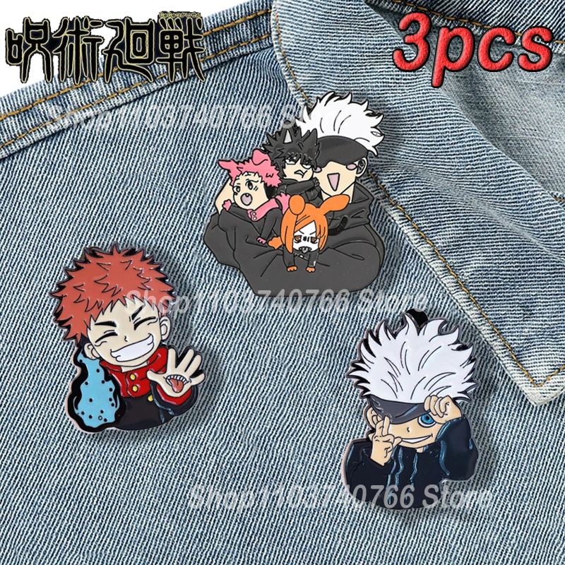 

Jujutsu Kaisen Enamel Pins Japan Anime Figure Satoru Gojo Itadori Yuji Metal Brooch Badge Backpack Pin Accessories for Friends