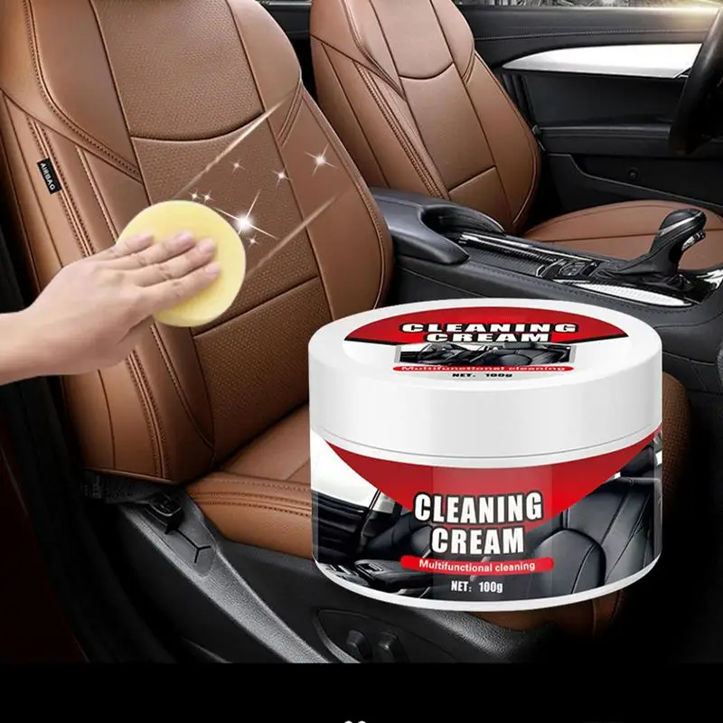 Car Cleaning Cream Leather Cleaner For Car Interior 100g Car Refurbishment Repair Cream Leather Cleaner & Conditioner For Car