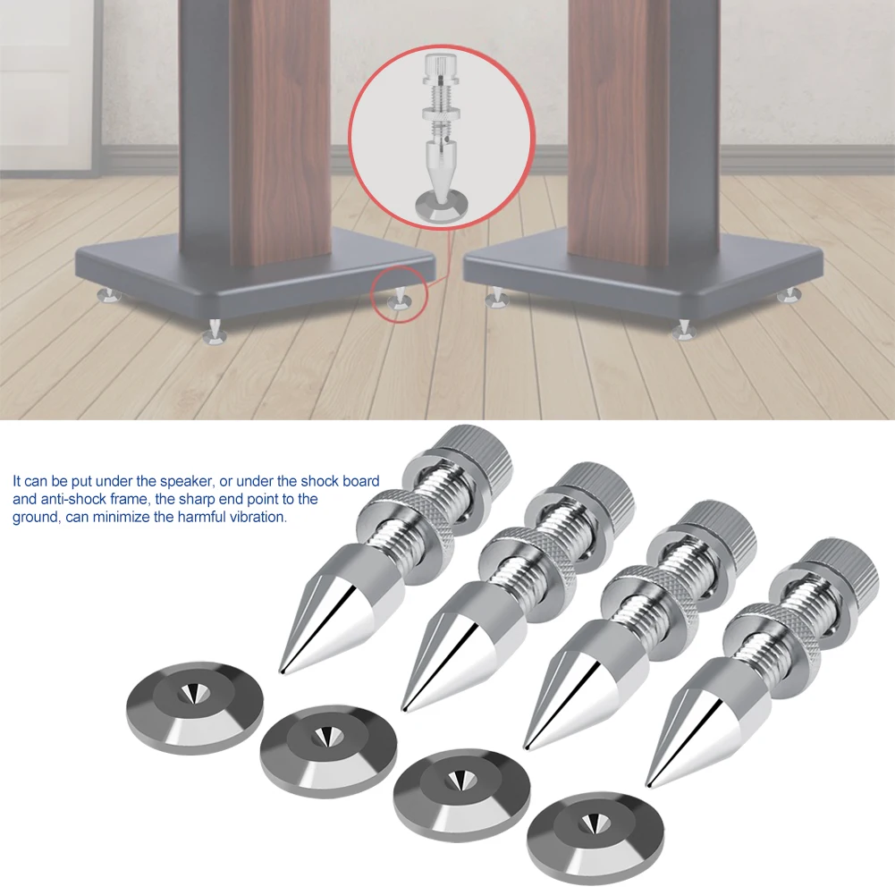 speaker spike feet Speaker Spike Isolation Spikes Stand Foot HiFi Speaker Shockproof Cone Base Pads speaker spike pads