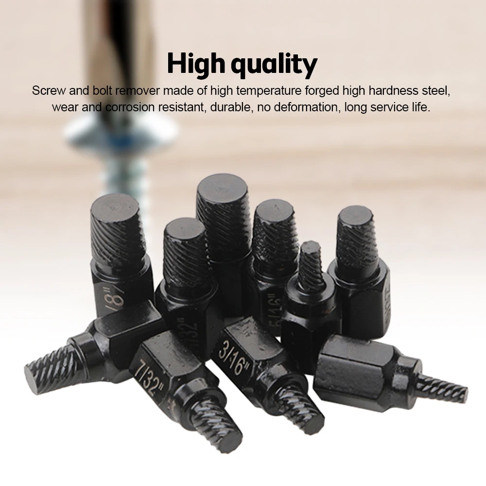 10Pcs Screw Extractor Drill Bit Set Alloy Steel Damaged Screw Remover Multi-Spline Bolt Screw Extractor Broken Bolt Extractor