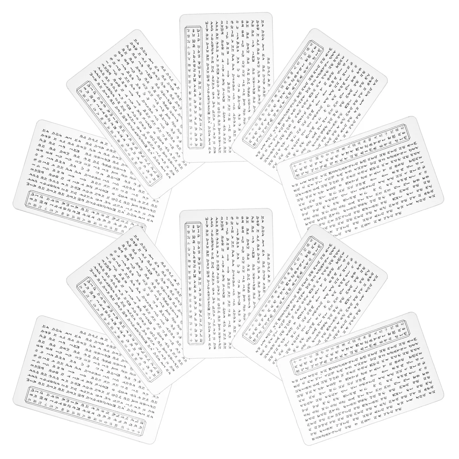 Clear Sanskrit Protection Letter Card Transparent Buddhist Amulet Feng Shui Buddha Protection Symbol Card Chinese Amulet