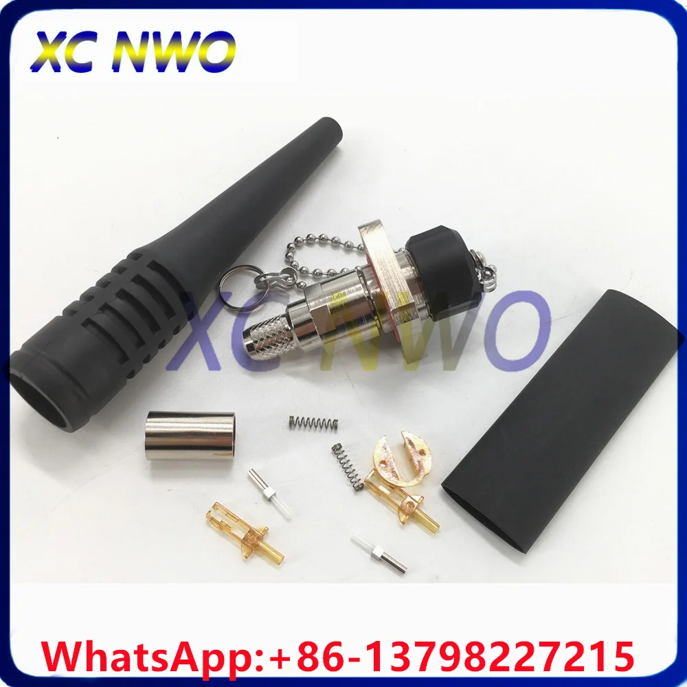 2C MalePlug / Female Socket  2Cores ODC Round Outdoor 1.25mm Ferrule Waterproof Fiber Connector For 5.0mm Cable With Sleeve
