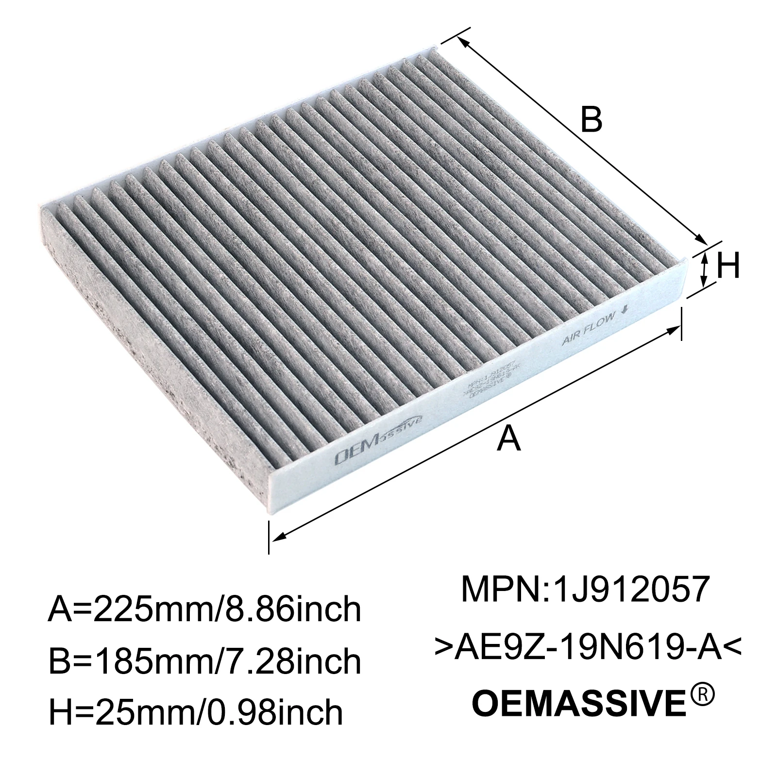 Pollen Cabin Air Filter AE9Z19N619A For Ford Explorer Flex Taurus Lincoln MKS MKT 2011 2012 2013 2014 2015 2016 2017 2018 2019