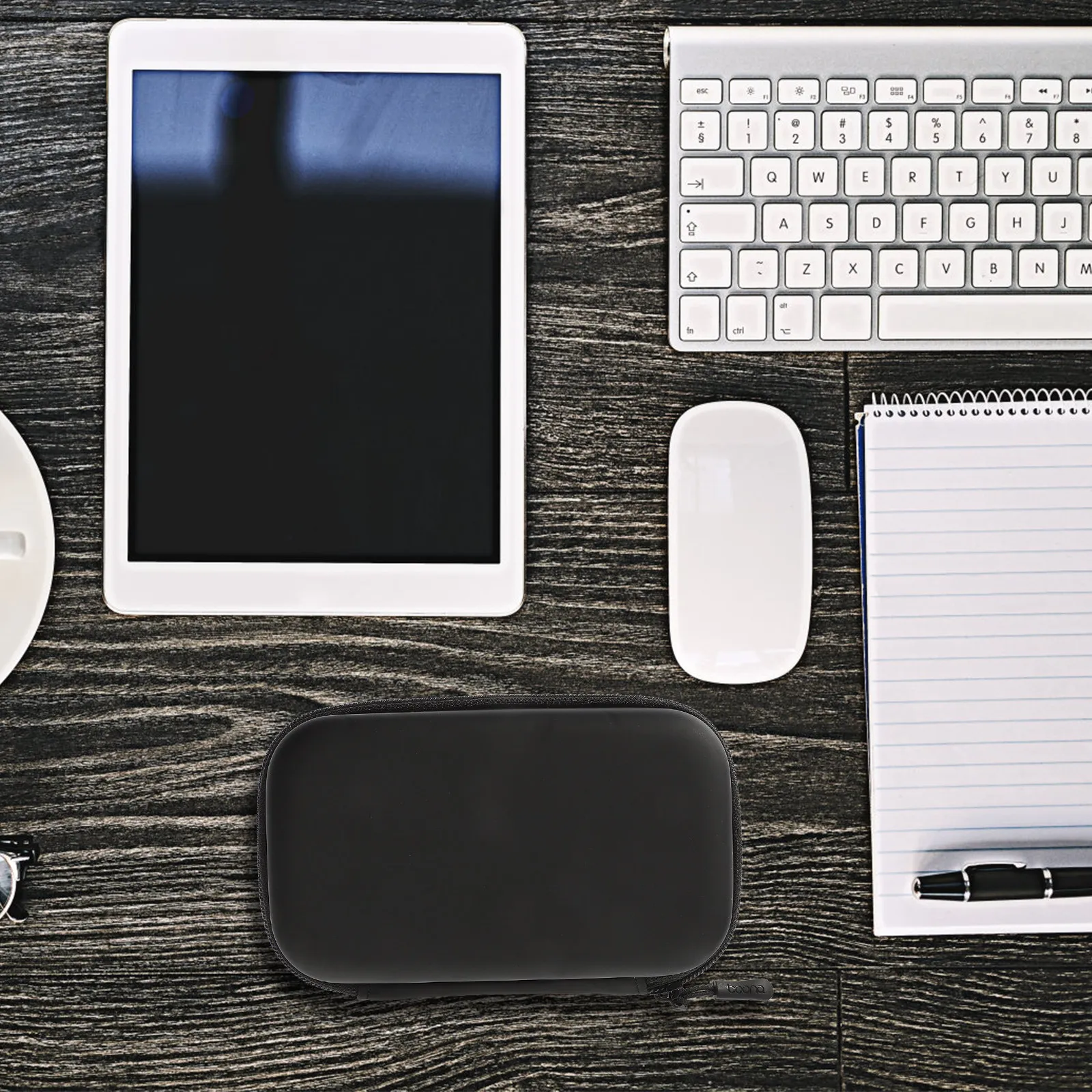 

Электронный органайзер-кейс для путешествий, чехол для беспроводного микрофона из ПУ, портативный бокс для хранения петличного микрофона, органайзер для кабелей