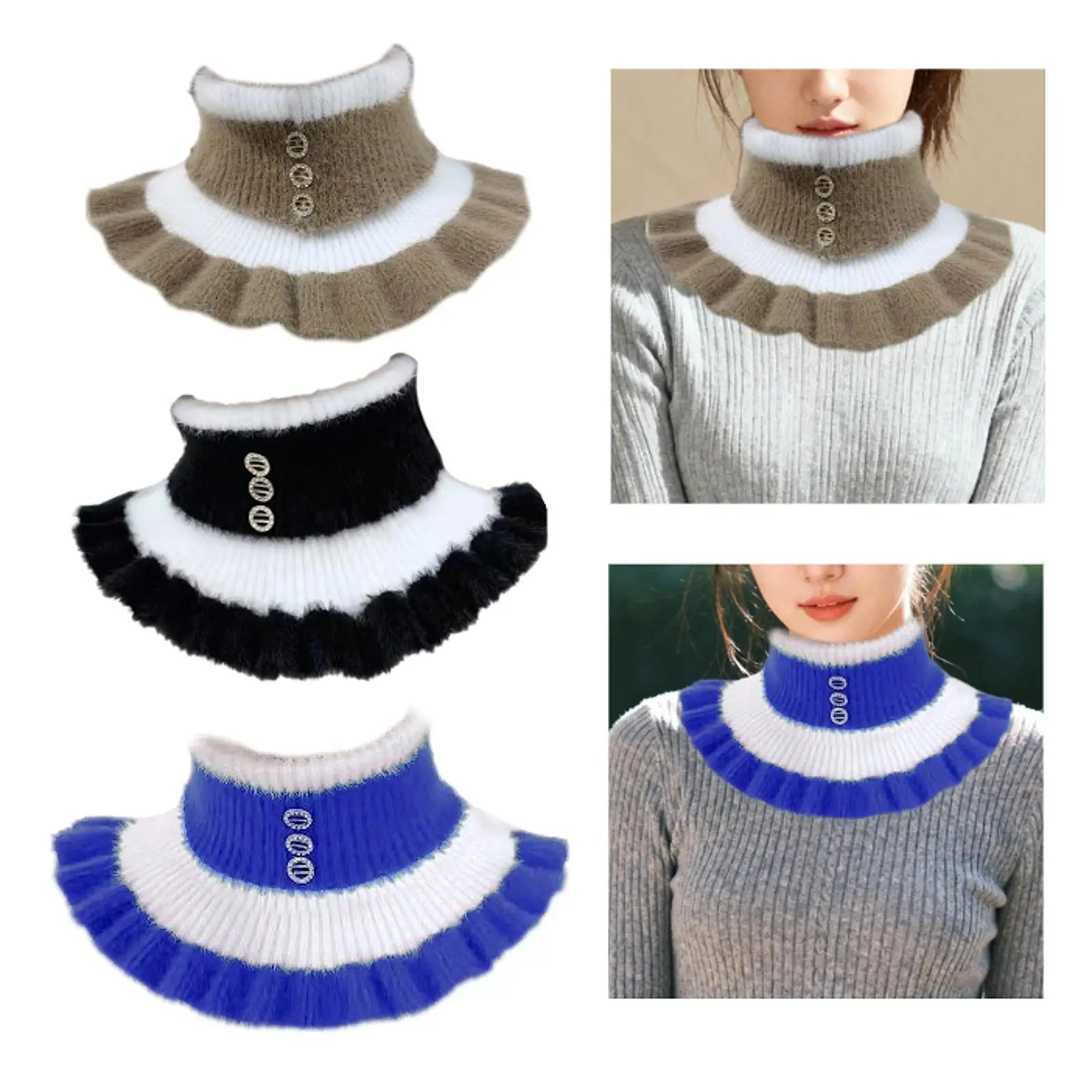 Chauffe-cou d'hiver, Protection du cou douce et chaude pour Trekking, cadeau de bureau, automne