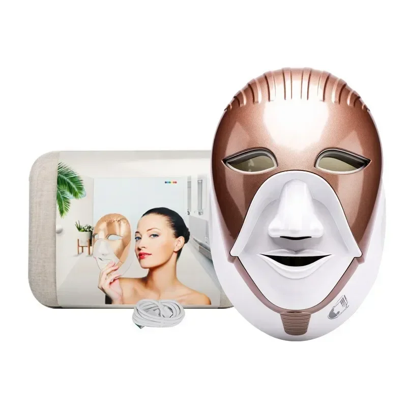 Machine de thérapie par la lumière LED, masque facial, lumière rouge et bleue, 7 couleurs