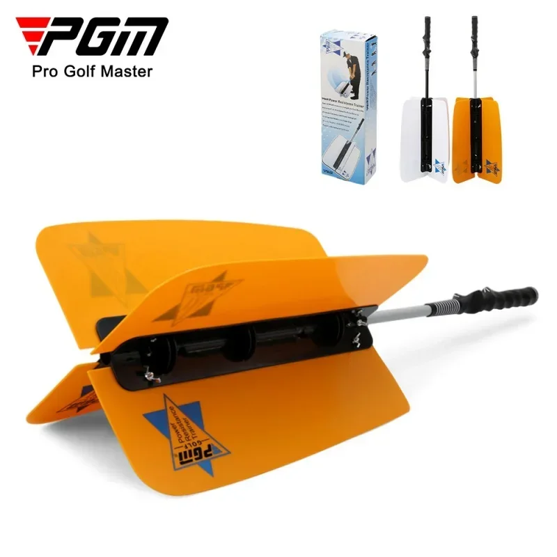 PGM G olf Trainer Golf Swing Practice Fan Auxiliary Products Rod Swing Tra iner Orange And White Golf Swing Trainer New