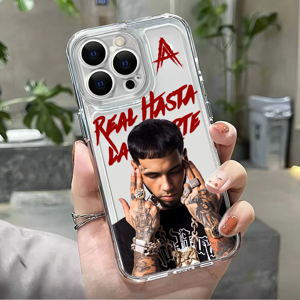 Anuel AA Rapperร้อนกันกระแทกซิลิโคนนุ่มสําหรับiPhone 11 15 12 iPhone 14 13 16 Pro XS Max XR 16E 8 7 Plus SE 2020 กรณี