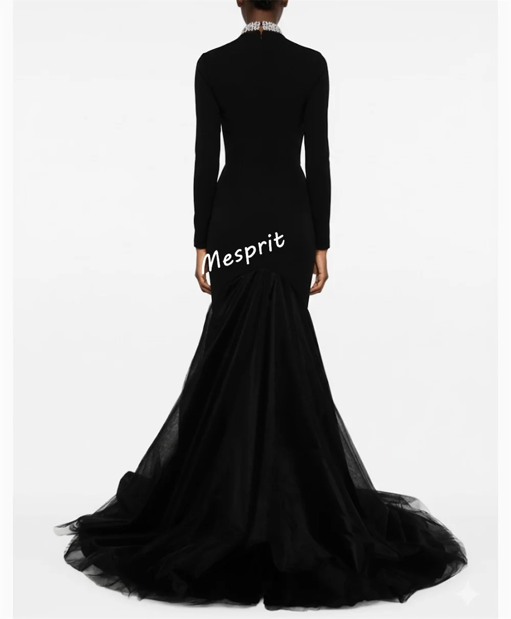 カスタマイズされたグリッター気質ハイカラーマーメイドロングドレスオーダーメイドの機会セレブドレスフォーマルイブニングパーティードレス