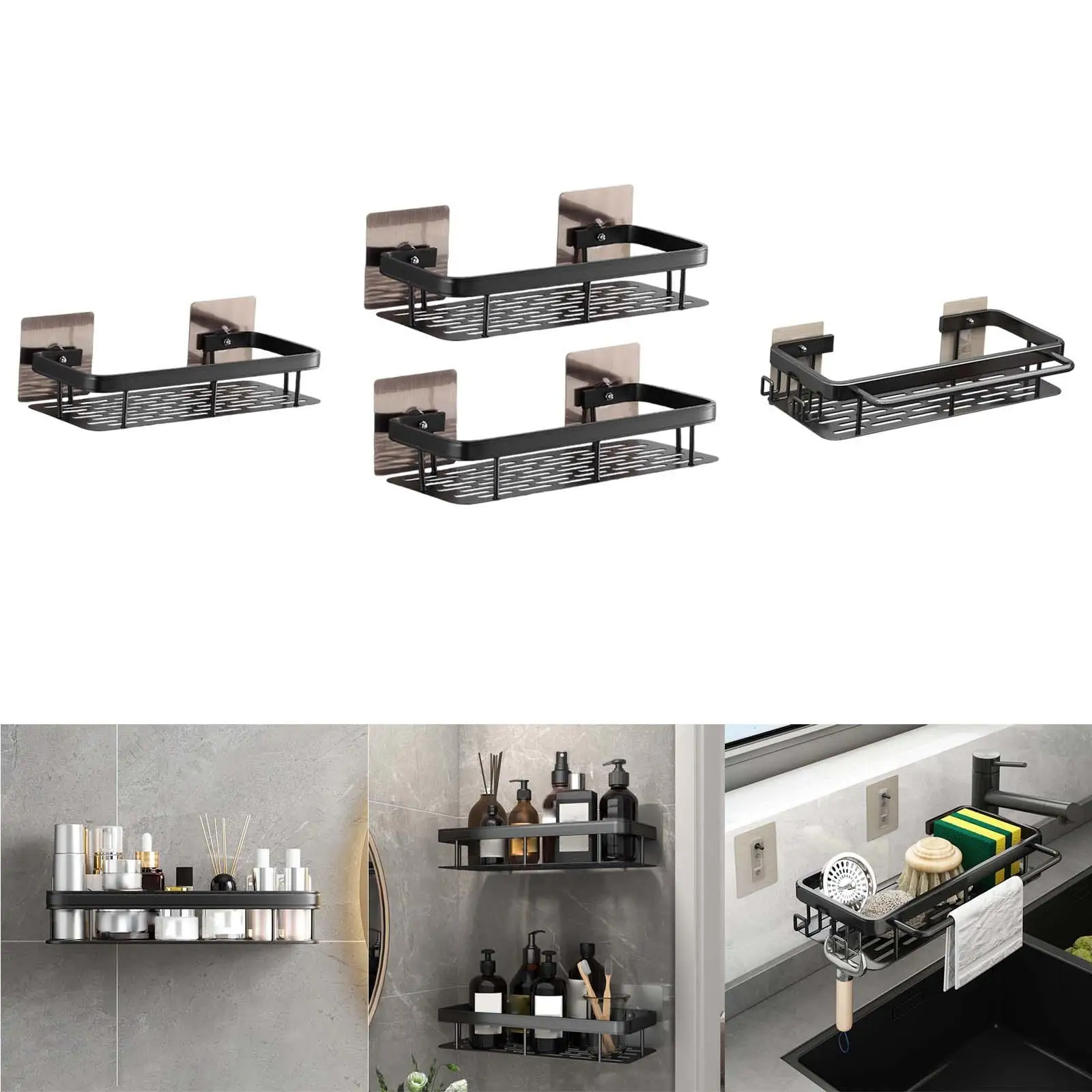 

Многофункциональная дренажная корзина для самостоятельного душа Caddy Punch Free для аксессуаров для ванной комнаты