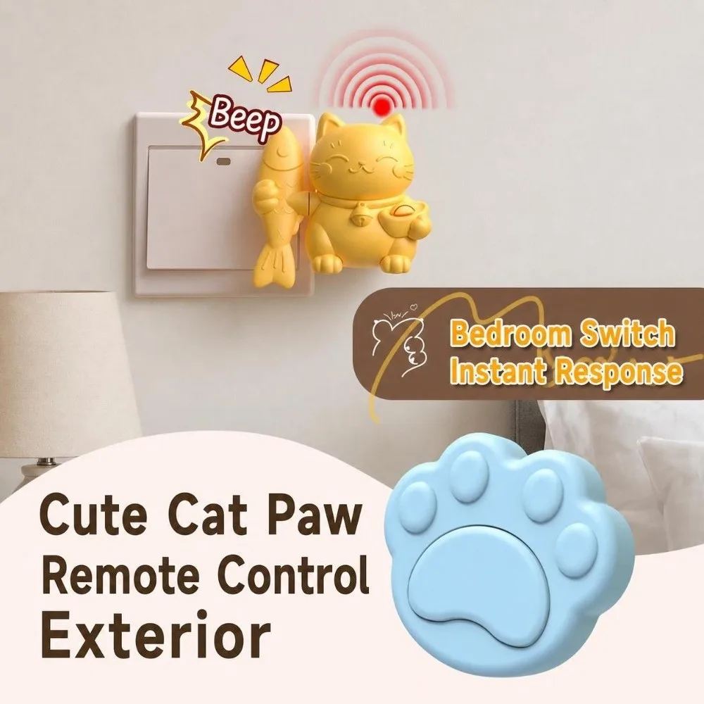 Wireless-Controlled Remote Light Switch Rechargeable Cartoon Wireless Light Controller Durable Stick-On Lazy Switch Button