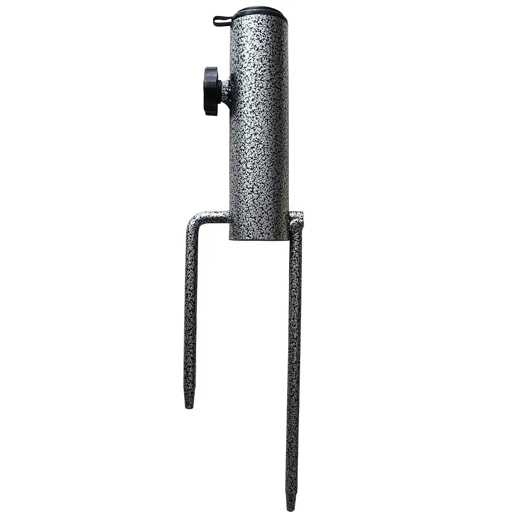 

Регулируемая портативная подставка для зонта, улучшенный сверхпрочный металлический держатель-стойка-шнек для песка и травы, для флагов, зонтов, удочек