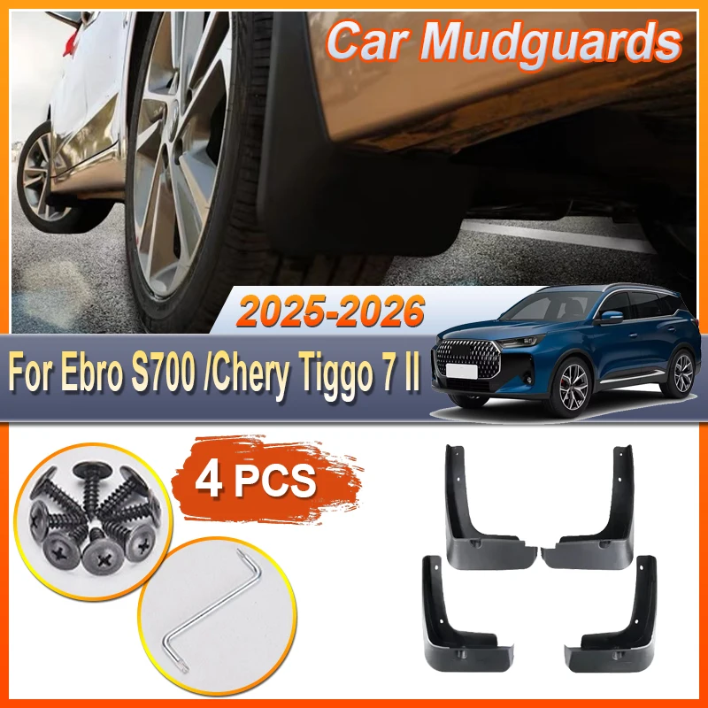 For X-Cross 7 Ebro S700 Chery Tiggo 7 II 2025 2026 Car Mudguards Mudflap Mudguard Splash Guards Mud Flaps Fender Accessories