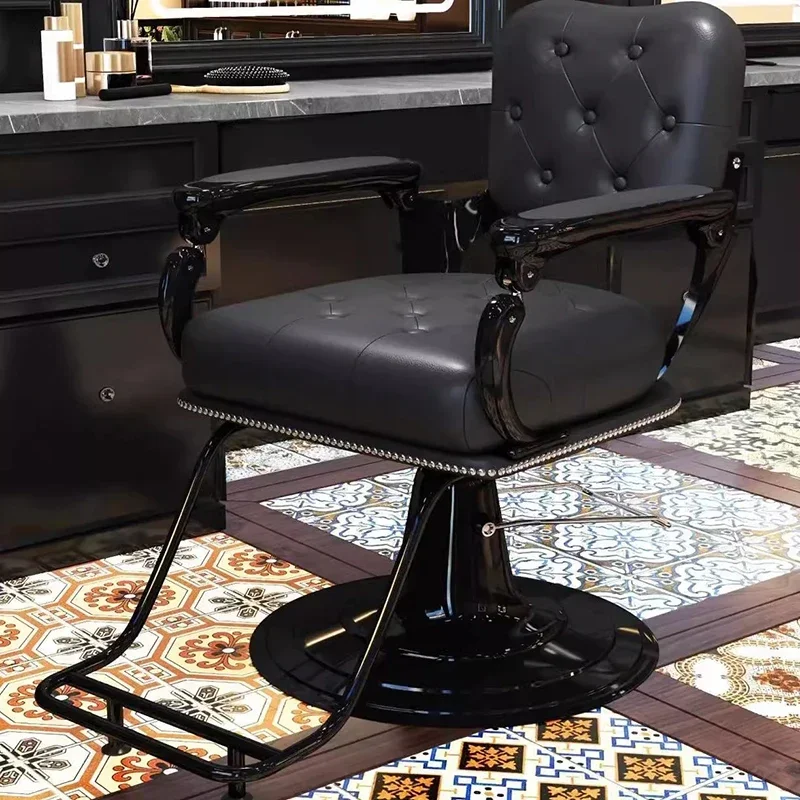 

Nordic Vintage Barber Chairs Hair Salon Professional Ergonomic Comfort Barber Chairs Hair Dyeing Salon Furniture Sandalye FYBC