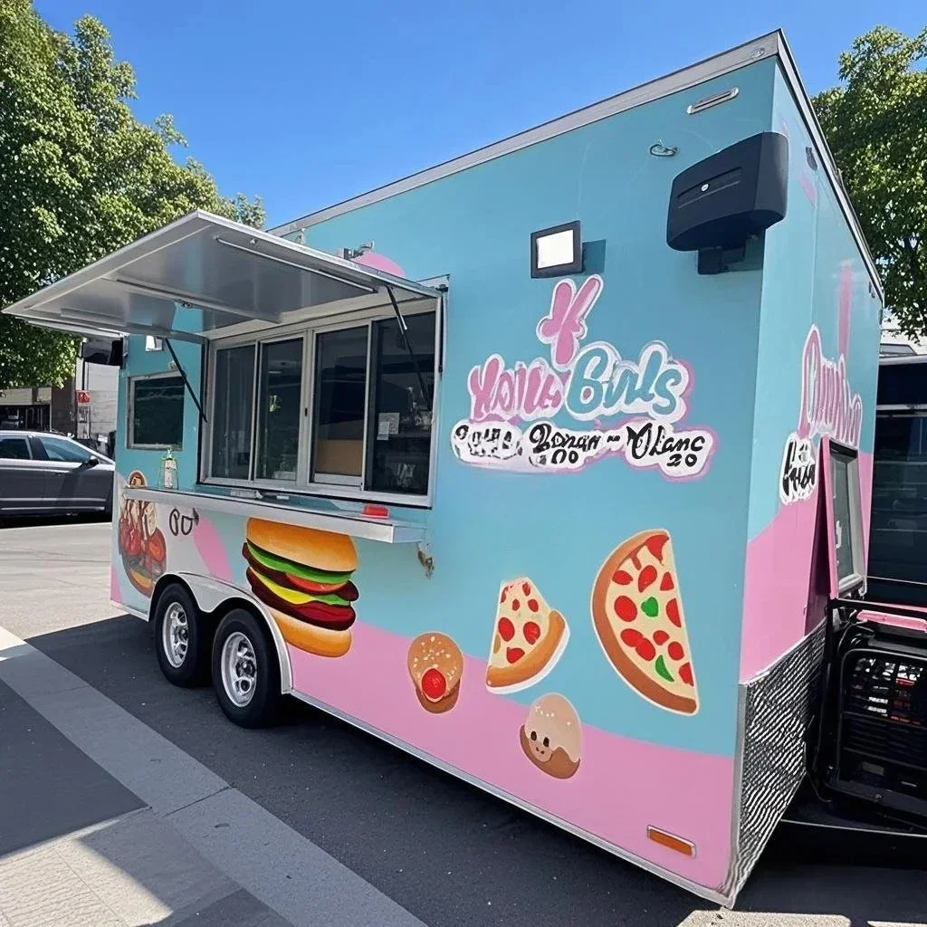 

Customized Mobile Food Cart For Food And Beverage Vending Cart Selling Outdoor Mobile Fast Food Trailer Truck