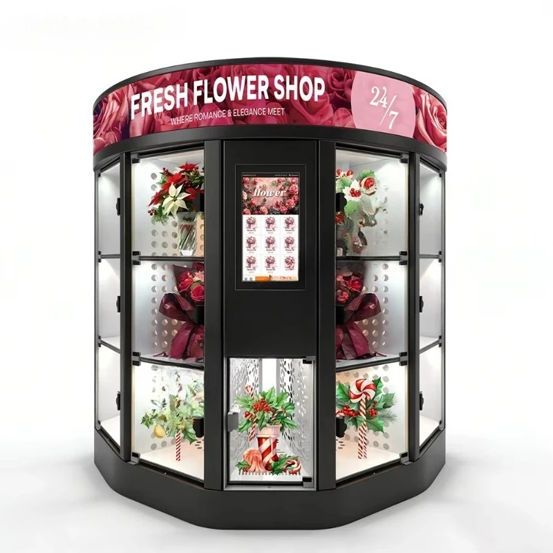 Customized Automatic Flower Vending Machine Self Service Floral Kiosk for Shopping Mall Airport Hotel