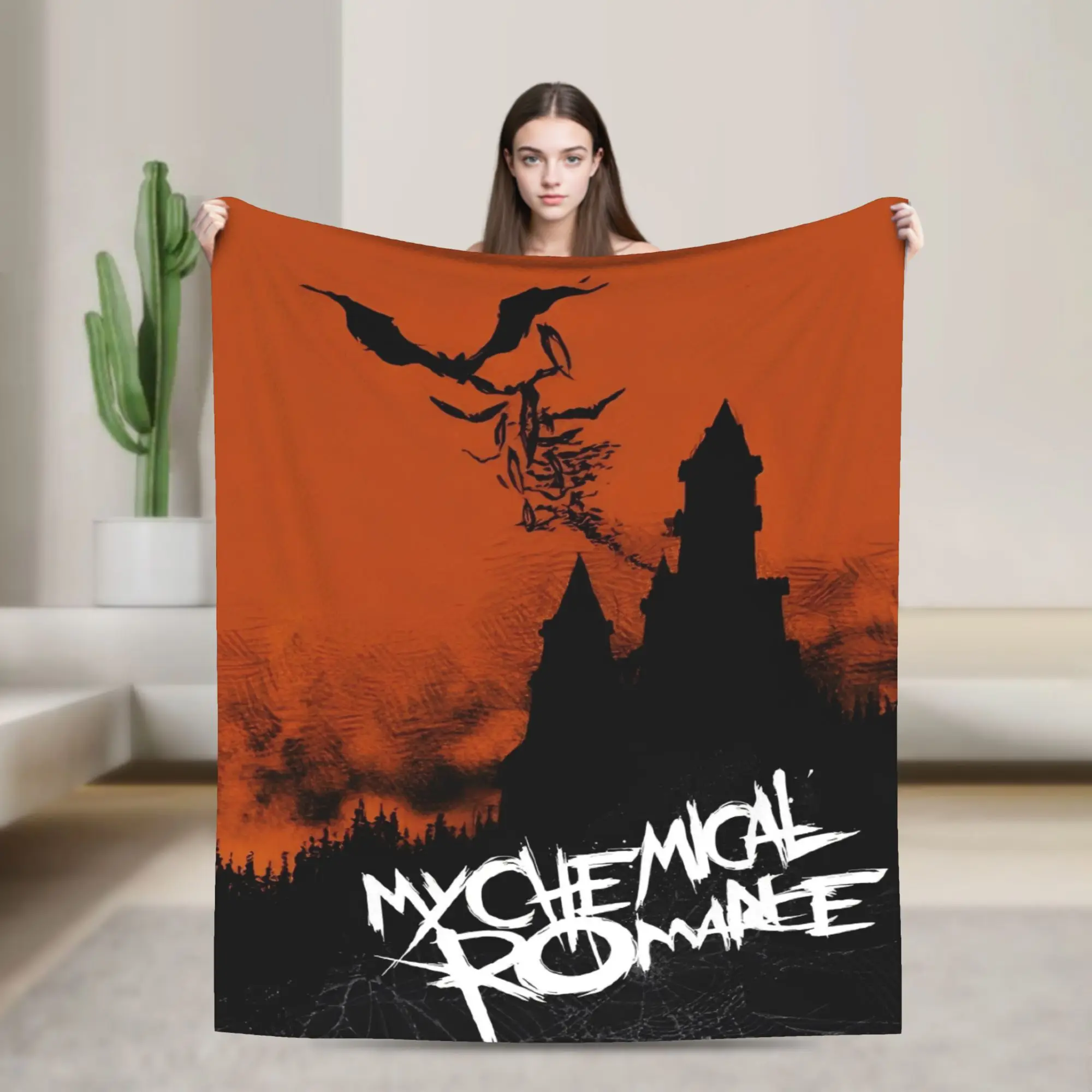 

My Chemical Romance Rock Music Plush Blanket Awesome Throw Blanket for Home 150*125cm Plush Thin Quilt