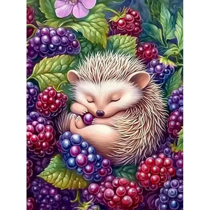 GATYZTORY Hedgehog Painting By Numbers Handiwork Art Coloring By Numbers Scenery Modern Handpainted Painting With Numbers