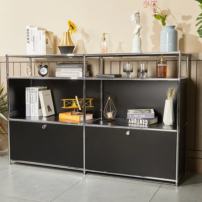 USM antique kitchen storage rack, storage bowl, bedside TV, ins module combination, stainless steel sideboard cabinet