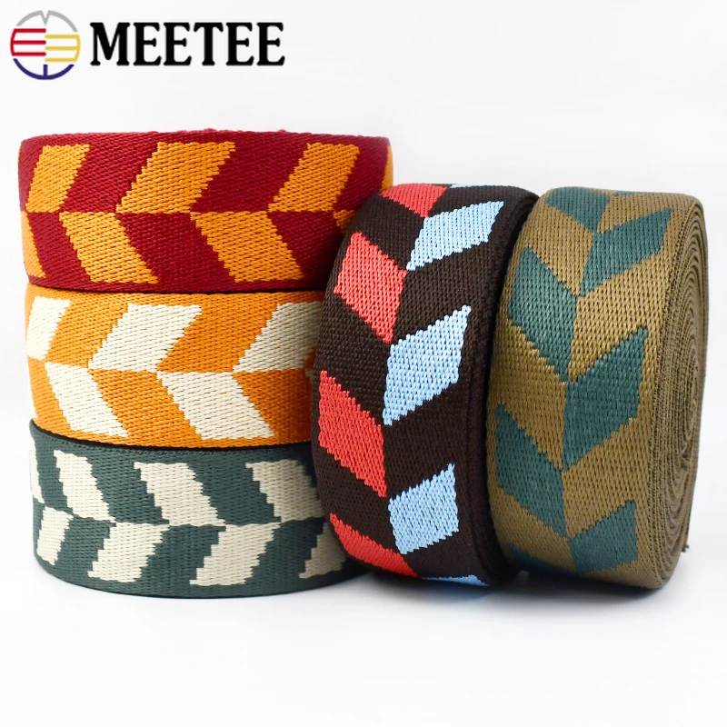 

2/5/10Meters 2mm Thick 38mm Polyester Jacquard Webbing Tape Bag Strap Ribbons Belt Binding DIY Shoes Garment Sewing Accessories