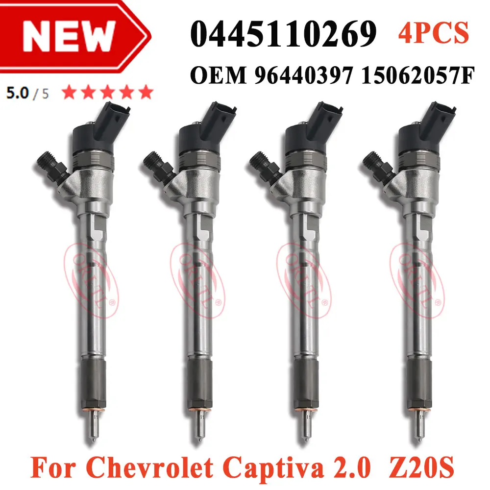 0445110269 Common Rail Fuel Injector 0 445 110 269 Diesel Nozzle 0986435153 0986435238 For Chevrolet Captiva 96440397 15062057F