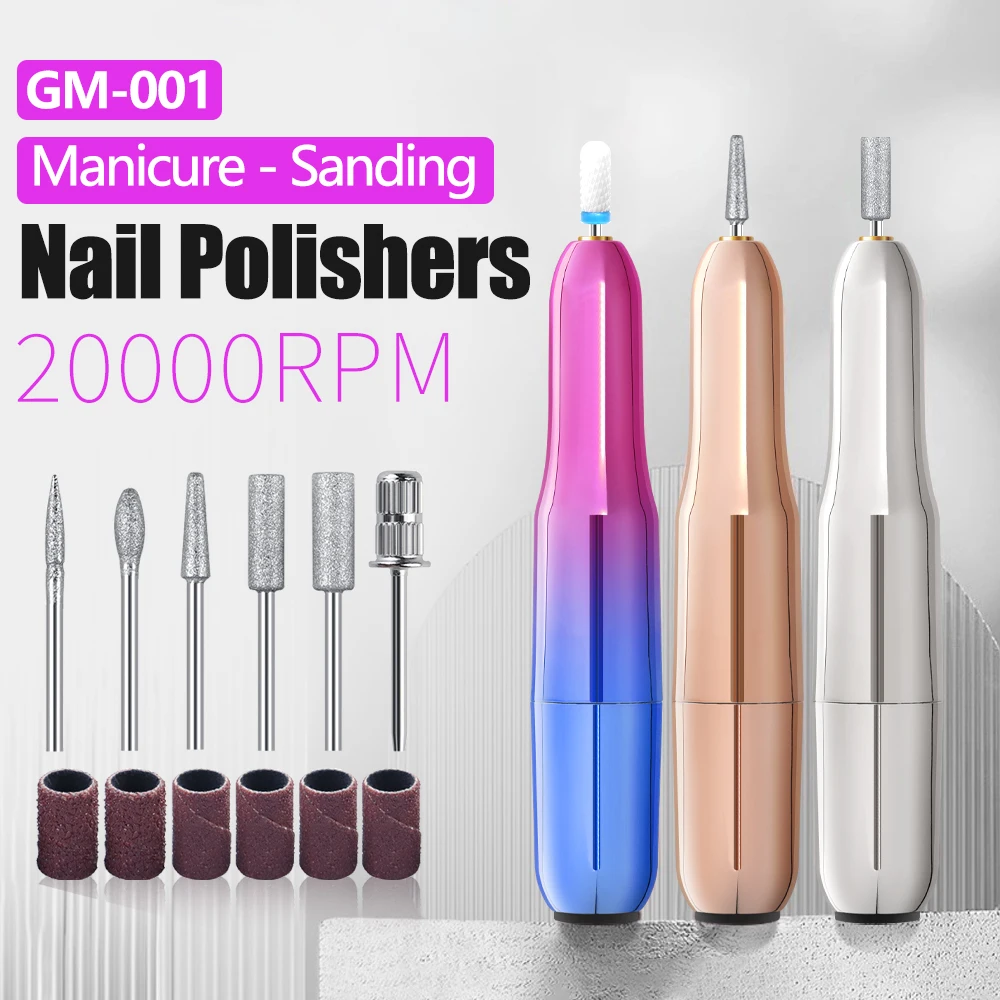 20000RPM مسمار آلة الحفر USB ملف الأظافر القلم طاحونة لمسمار الفن مانيكير باديكير تلميع عدة مناسبة الايداع الأظافر #1