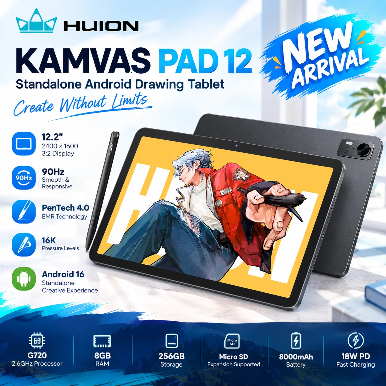 【¥71,951】HUION Kamvas Pad 12-アリエク特価アラート