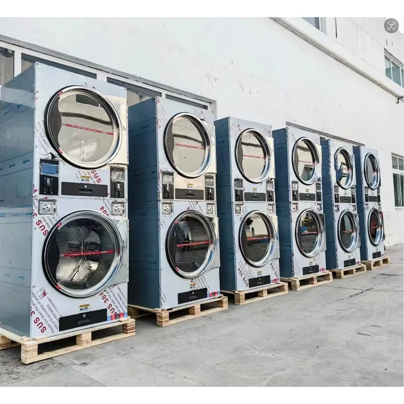 Airo Electric/Gas Heating Commercial Stack  Dryer Machine Coin-Operated Machine for Laundromat/Business Dryer Equipment Laundry