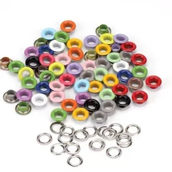 100pcs color Scrapbook Eyelets Inner Hole 4mm Metal eyelets For Scrapbooking garment clothes eyelets,Apparel Sewing