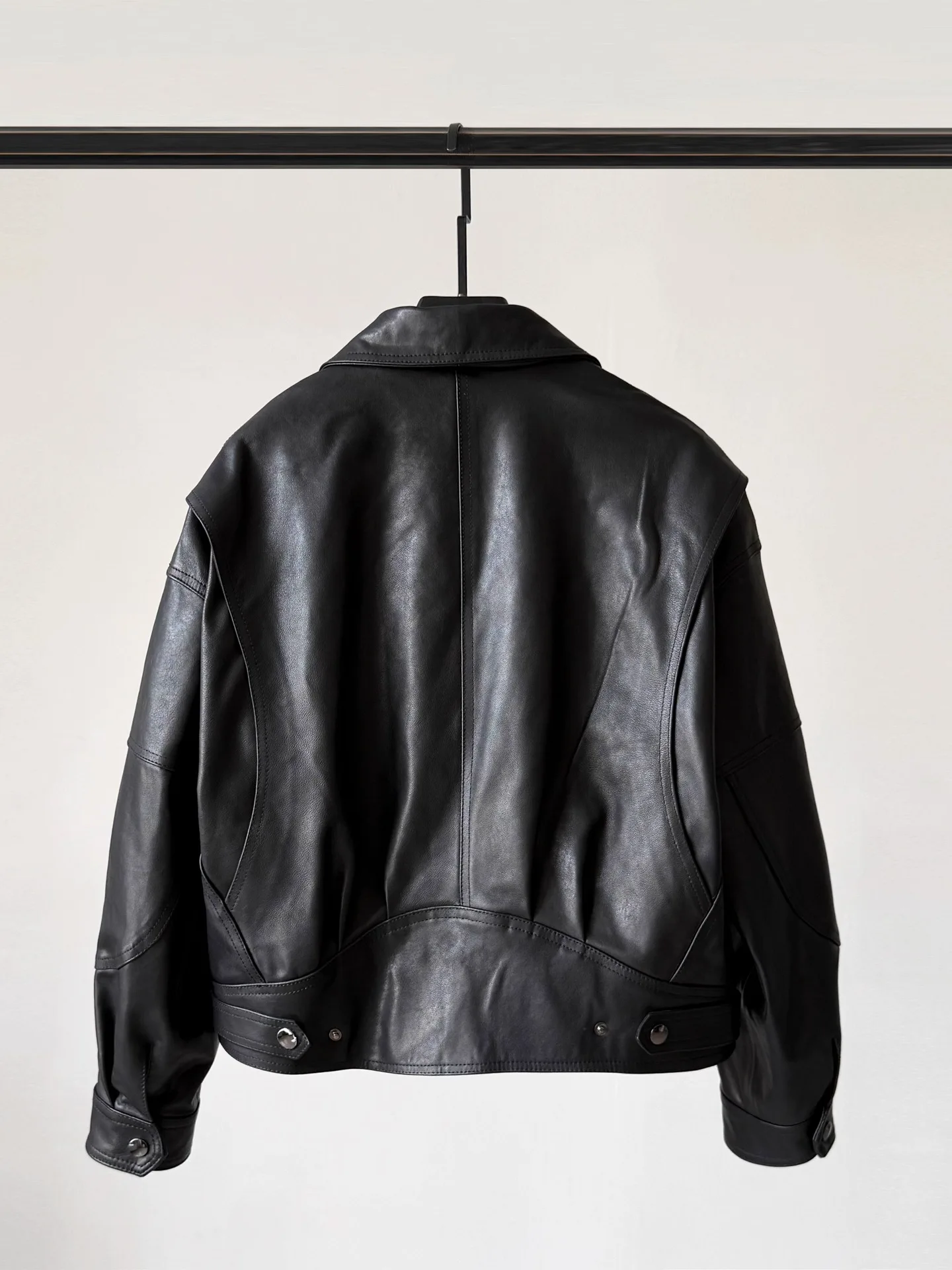 2025 Autunno Nuovo Sle Vera Pelle Biker Jaet ort Pianta Tannata Olio Cera Tuta Sportiva delle Donne Faion Pendolarismo Vento Slim Fit