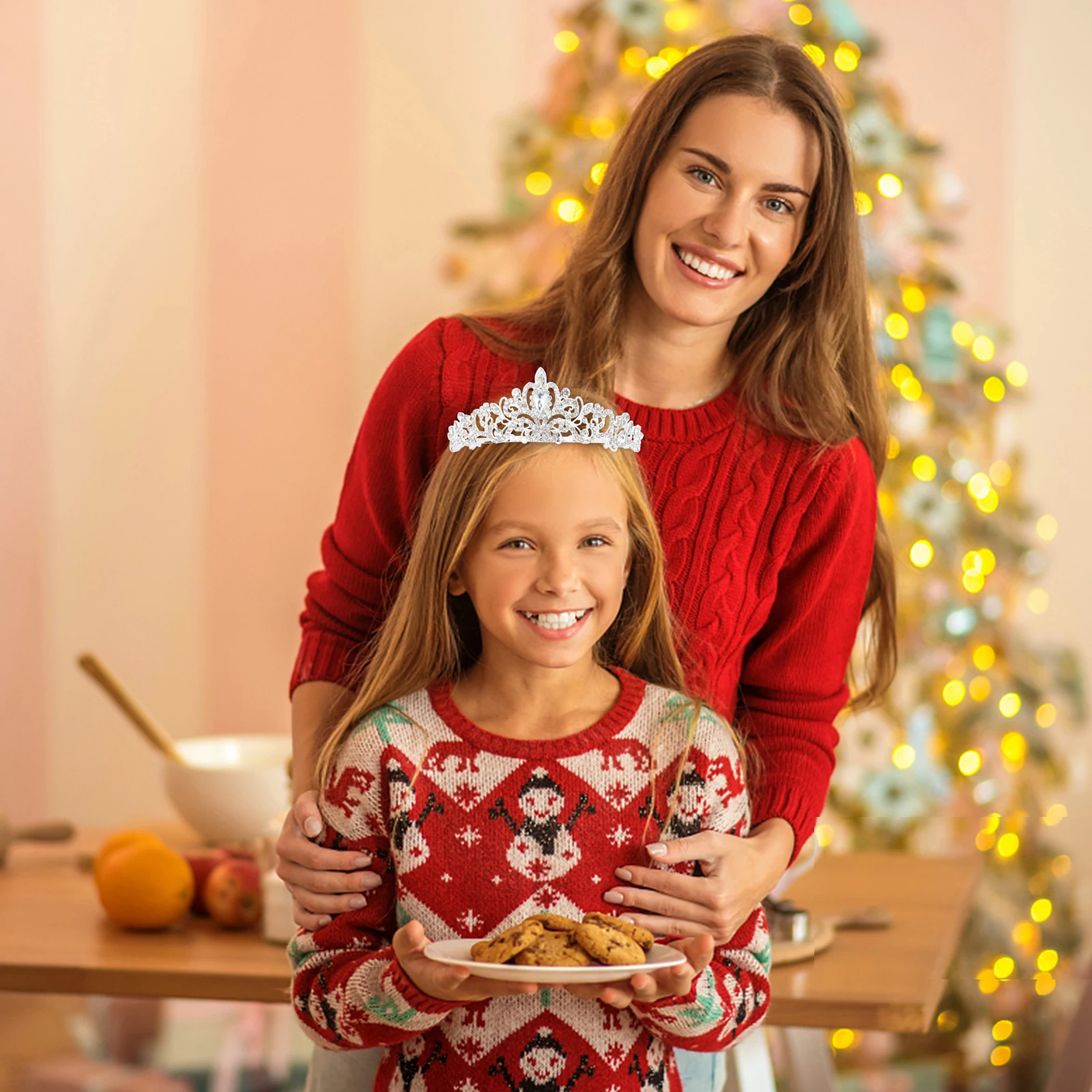 

2pcs Hair Set Rhinestones Crown Sash For Wedding Prom Party Bridal Headband Costume Wedding Crown Sash Cosplay Prop