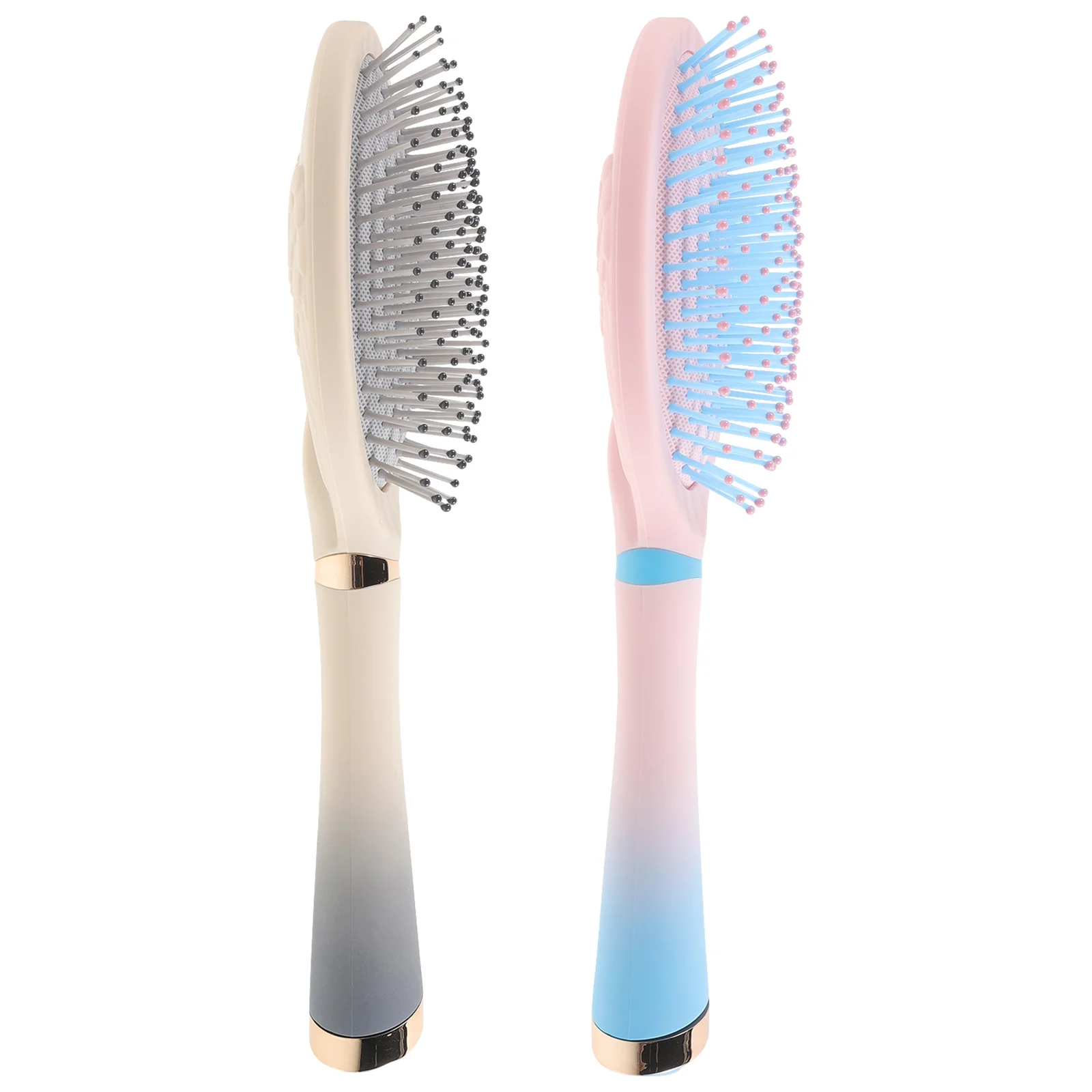 

2Pcs Oval Hair Comb Mini Styling Brush for Women -Free Lightweight Plastic Hairbrush for Salon Home Travel Use