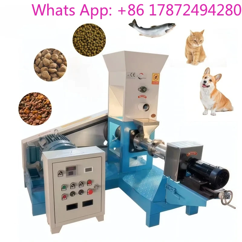 Wholesale Automatic Granulator Extruded Floating Fish Pet Food Processing Machines Dog Cat Fish Feed Extruder