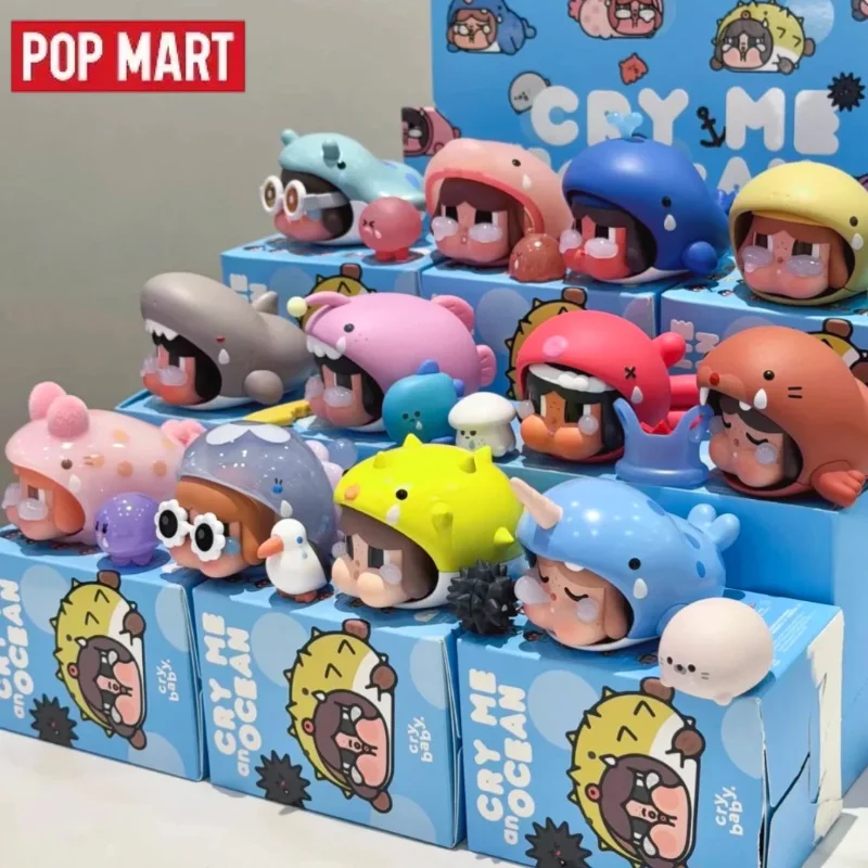 

New Arrival POPMART CRYBABY Cry Me An Ocean Serie Blind Box PVC Model Collection Ocean Theme Cute Desktop Ornament Birthday Gift