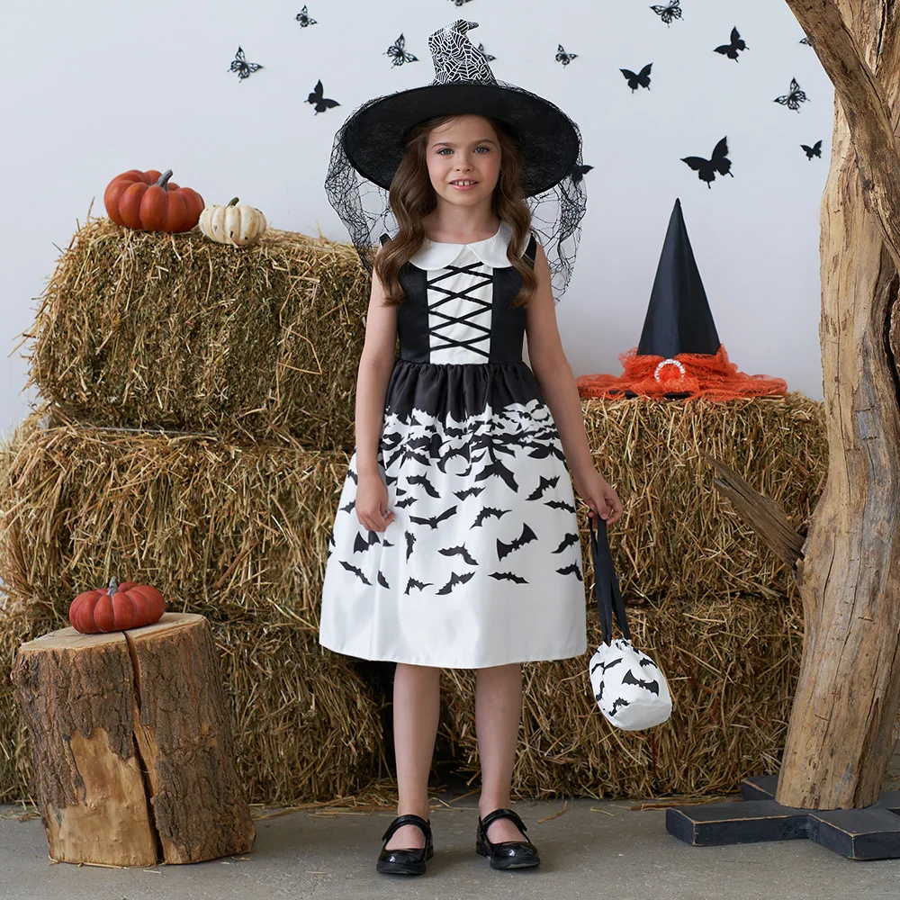 

Charlotte Stylish Little Girls Gothic Zombie Festival Holiday Dress Girl Halloween Cosplay Dress