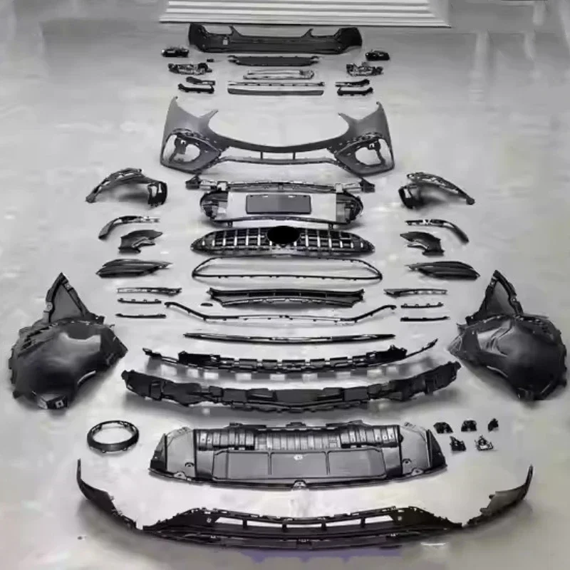 

Front Bumper Rear Lip Grille Tail Throat for Mercedes Benz GLC260 GLC300 Upgraded to GLC63 2024 Style Body Kit Car Accessories