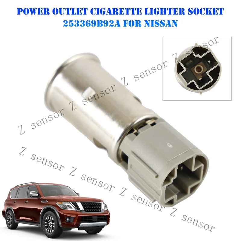 RRR+ Power Outlet Cigarette Lighter Socket 253369B92A for Nissan Y1 Y0 T9