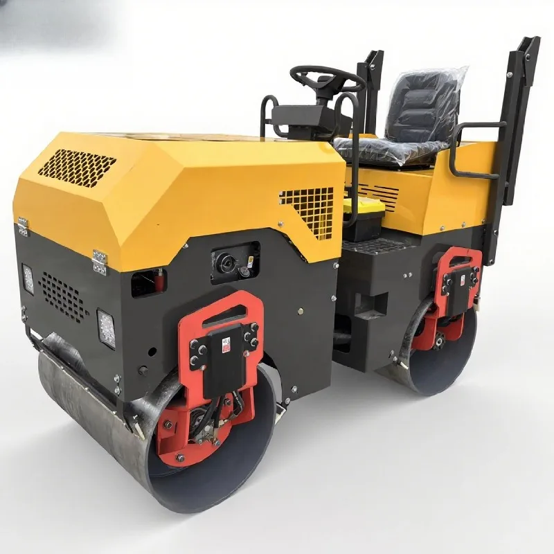 Hydraulic Vibratory Road Roller Compactor Double Drum Machine For Pavement And Soil Compaction