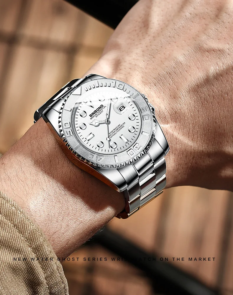 Jam Tangan Kuarsa Pria Desainer Mewah Jam Tangan Otomatis Baja Tahan Karat Klasik Jam Tangan Bercahaya Kedap Air Trendi Dropshipping