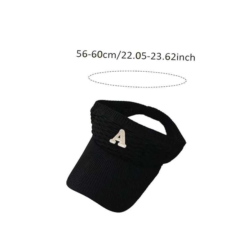 1Pc Pink Women A-Z Letter Open-Top Sun Visor Baseball Cap，Beach Accessories For Women, Spring/Summer Outdoor Sports Brimless