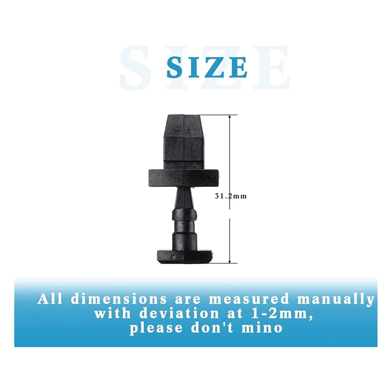 20 عبوة من مشابك الثلاجة السوداء 617772 بديلة بمزلاج لأبواب فتحة تهوية خدمة الثلاجة-ABAM